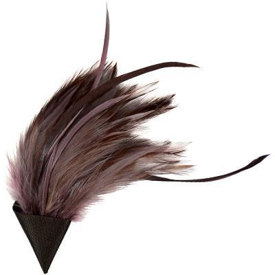 Feather Brooch | Plum Feathers | handmade in Seattle WA by Pandemonium Millinery USA