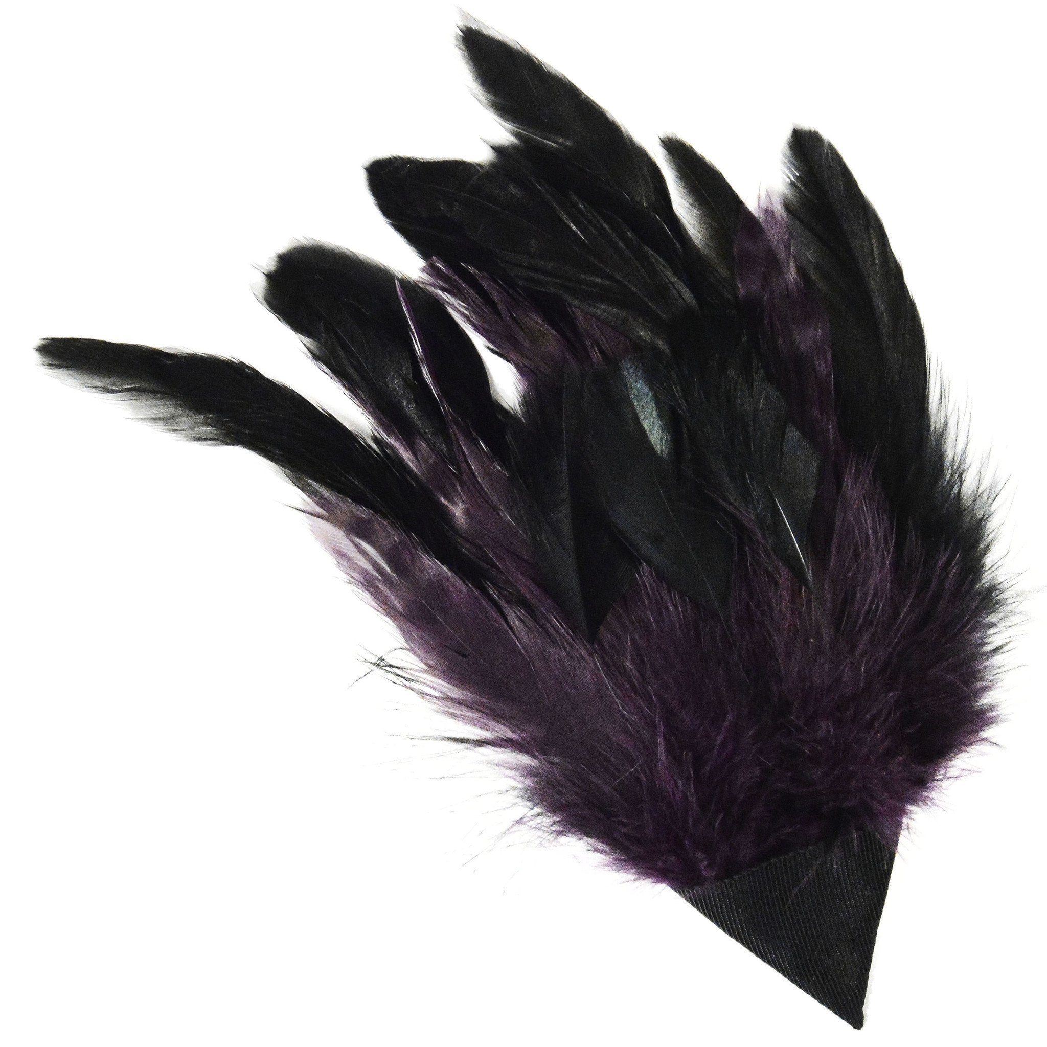 Pandemonium Millinery Feather Trim - Purple & Black