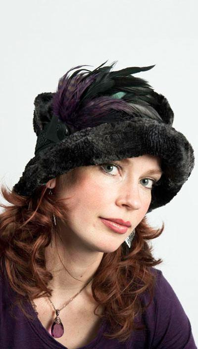 Feather Trim - Purple & Black