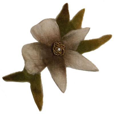 Felted Floral Appliques | Dogwood Felted Flower | Pandemonium Millinery