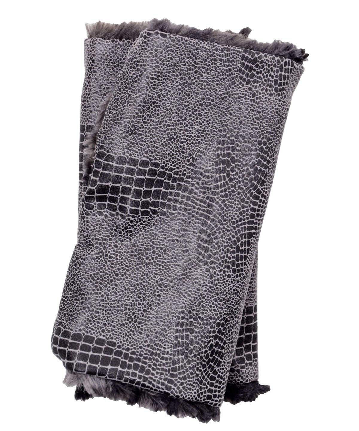 Reversible Fingerless Gloves | Vegan Leather Outback in Brown with Espresso Bean Faux Fur | Pandemonium Millinery