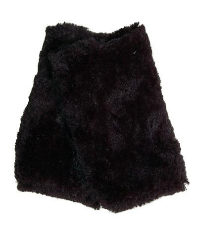 Fingerless Gloves | Cuddly Slate Faux Fur lined in Black | Pandemonium Millinery