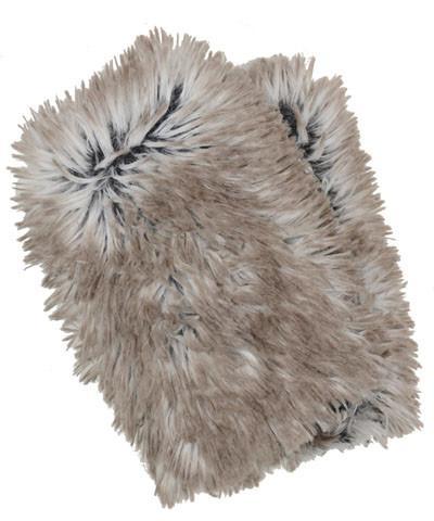 Reversible Fingerless Gloves | Arctic Fox Faux Fur | Pandemonium Millinery