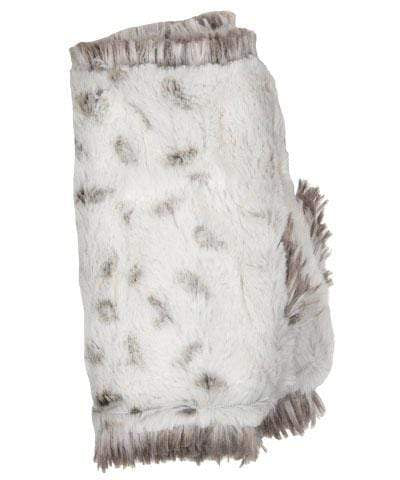 Reversible Fingerless Gloves | Luxury Faux Fur in Winters Frost lined Arctic Fox | Pandemonium Millinery