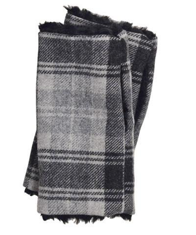 Fingerless Gloves | Wool Plaid in Twilight with Assorted Faux Fur | Pandemonium Millinery