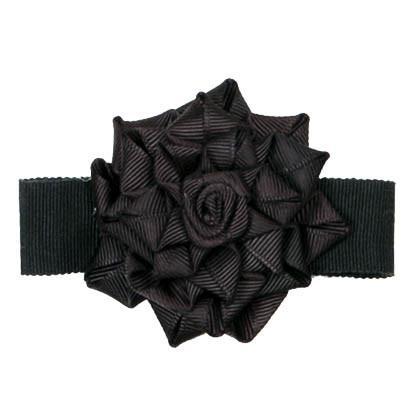 Rosette Trim |  Black Grosgrain Rosette Trim | Pandemonium Millinery | Seattle WA