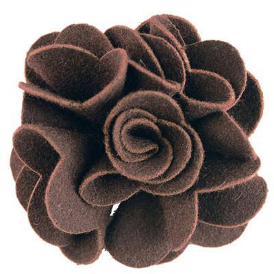 Felt Folds Flower Brooch | Black Petals | Pandemonium Millinery | Seattle WA