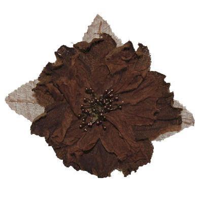 Flower Brooch - Linen &amp; Organdy