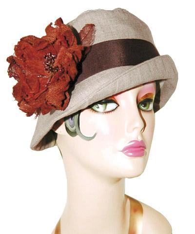 Flower Brooch - Linen & Organdy