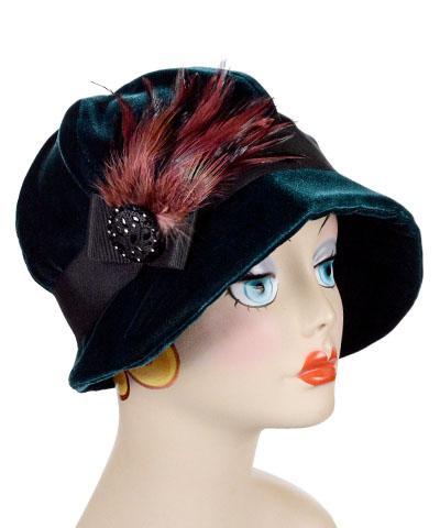 Grace Cloche Style Hat - Velvet in Emerald (Sold Out!)