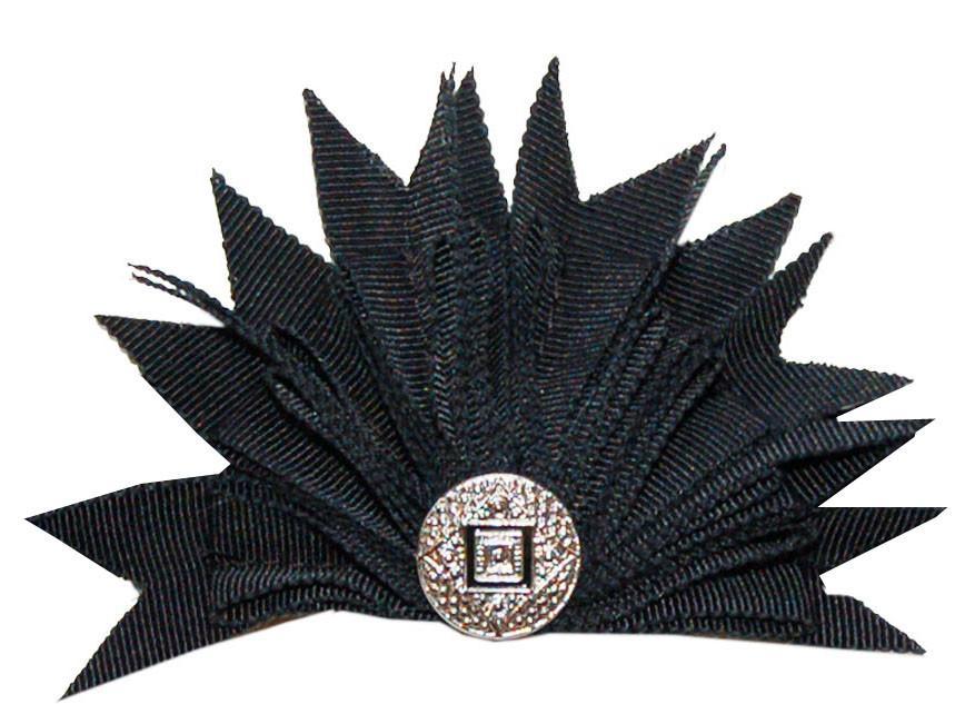 Grosgrain Band in Bow Style 41 half medallion from Pandemonium Millinery