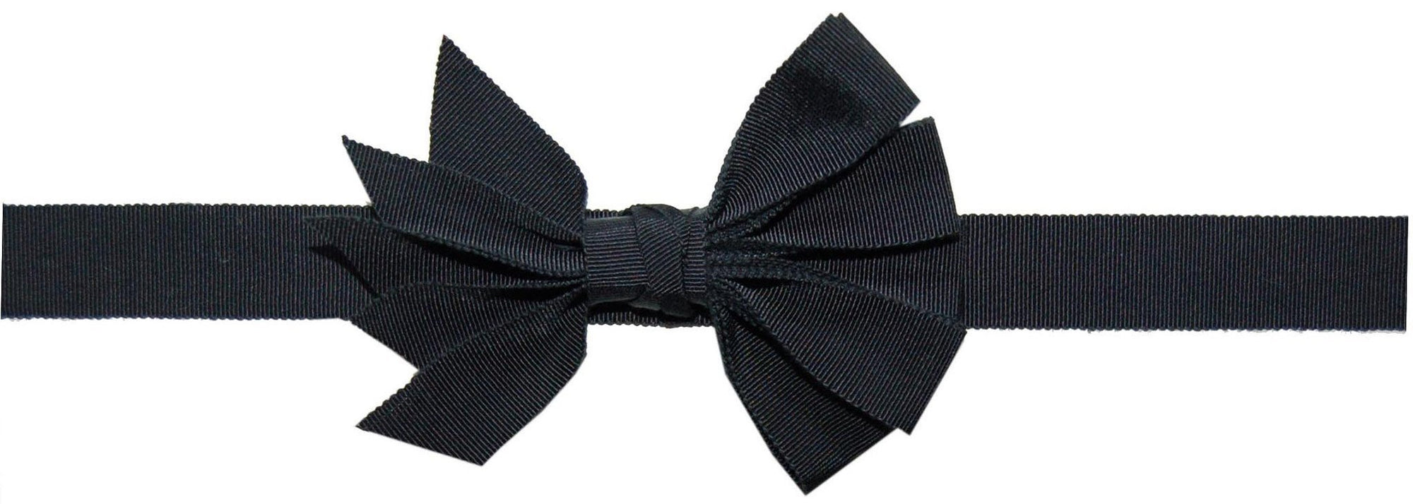 Hat Band Style 42 with Bow in Black Grosgrain | Handmade in Seattle WA | Pandemonium Millinery