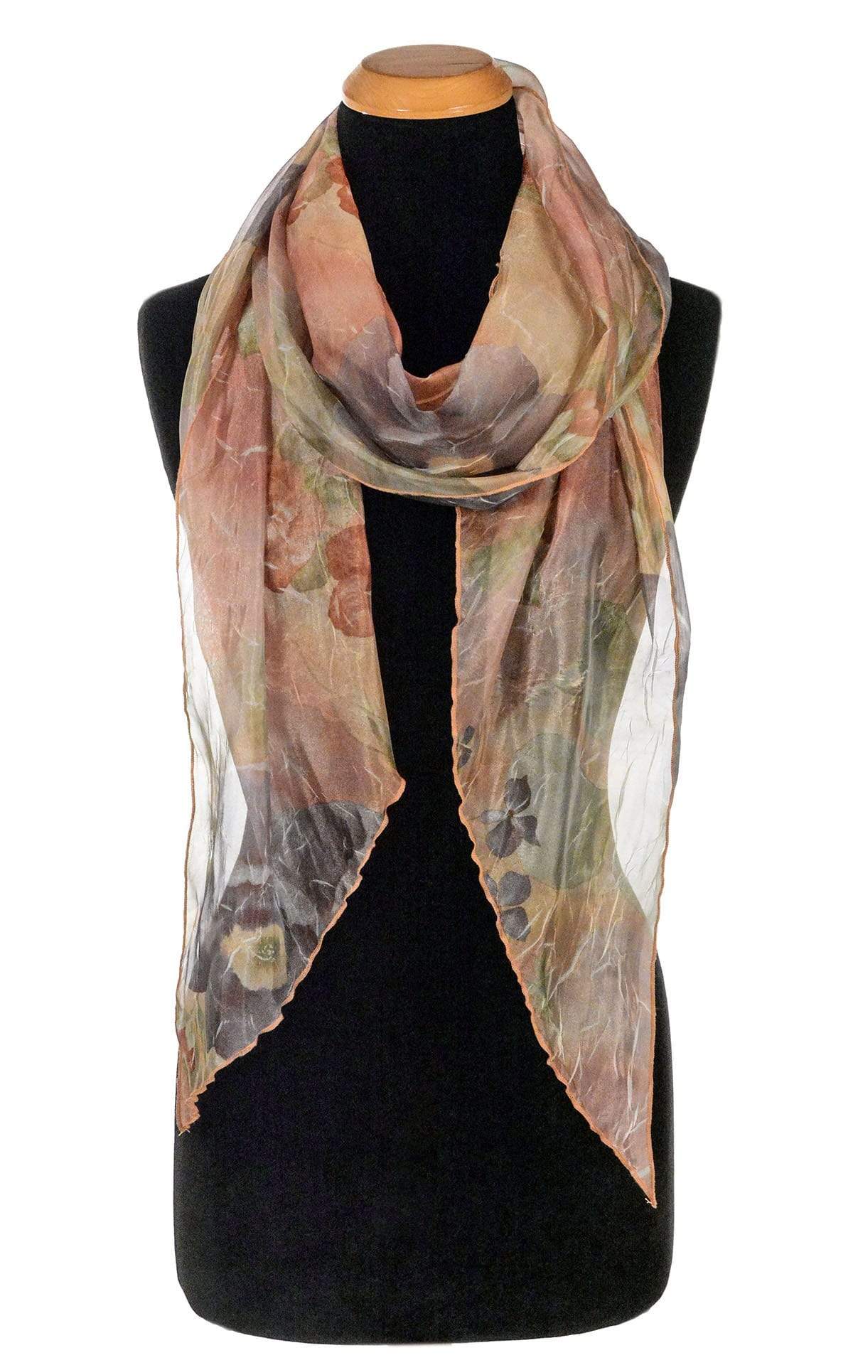 Women's Handkerchief Scarf in Bayberry Coastal Garden Organza | Handmade in Seattle WA | Pandemonium Millinery