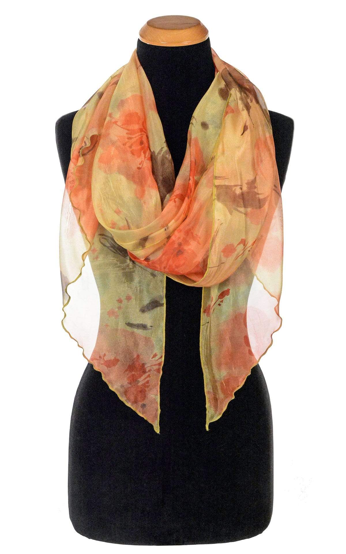 Women's Handkerchief Scarf in Sun Star Coastal Garden Organza | Handmade in Seattle WA | Pandemonium Millinery