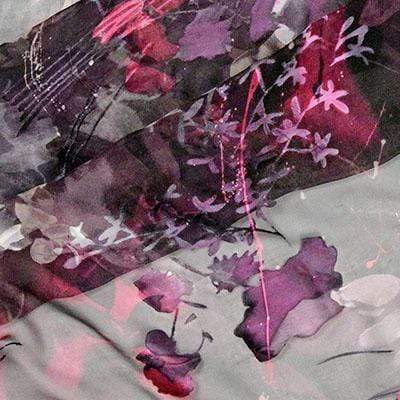 close up shot of azalea garden path fabric