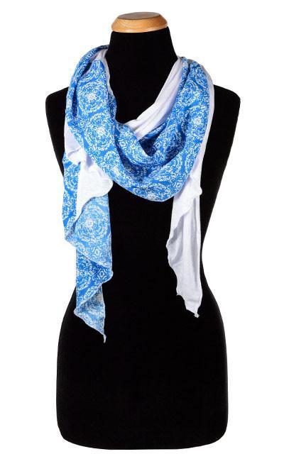 Handkerchief Scarf - Mayan Batik with Milky Way Jersey Knit (Limited Availability)