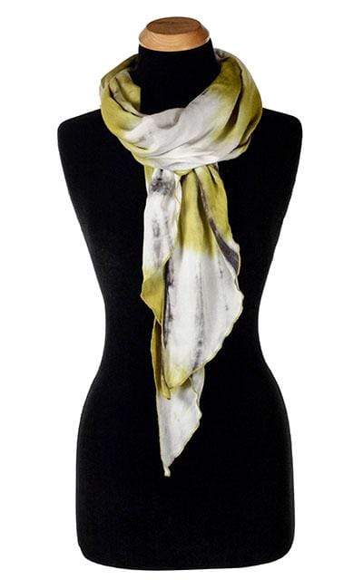 Handkerchief summer Scarf  - Tea Time in Chamomile Cotton Chalet hand made in Seattle, WA