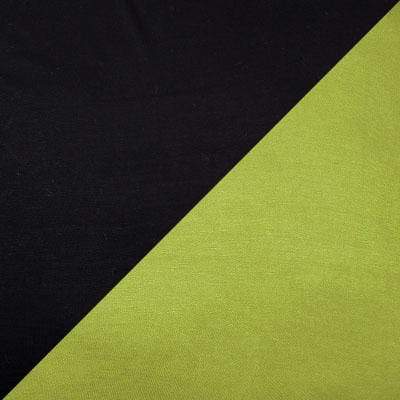 Fabric swatch of Abyss W/ Martian Countryside, Black and lime green