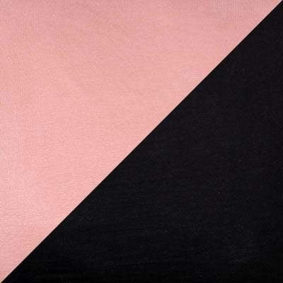 Fabric swatch of Abyss W/ Pink Planet, Black and Rose