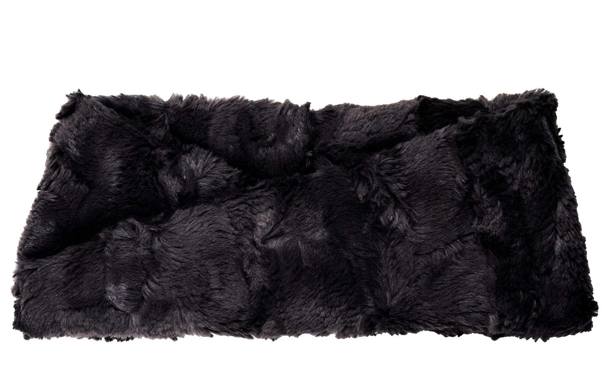 Women's Headband in Cuddly Faux Fur in Black - Handmade in Seattle WA USA