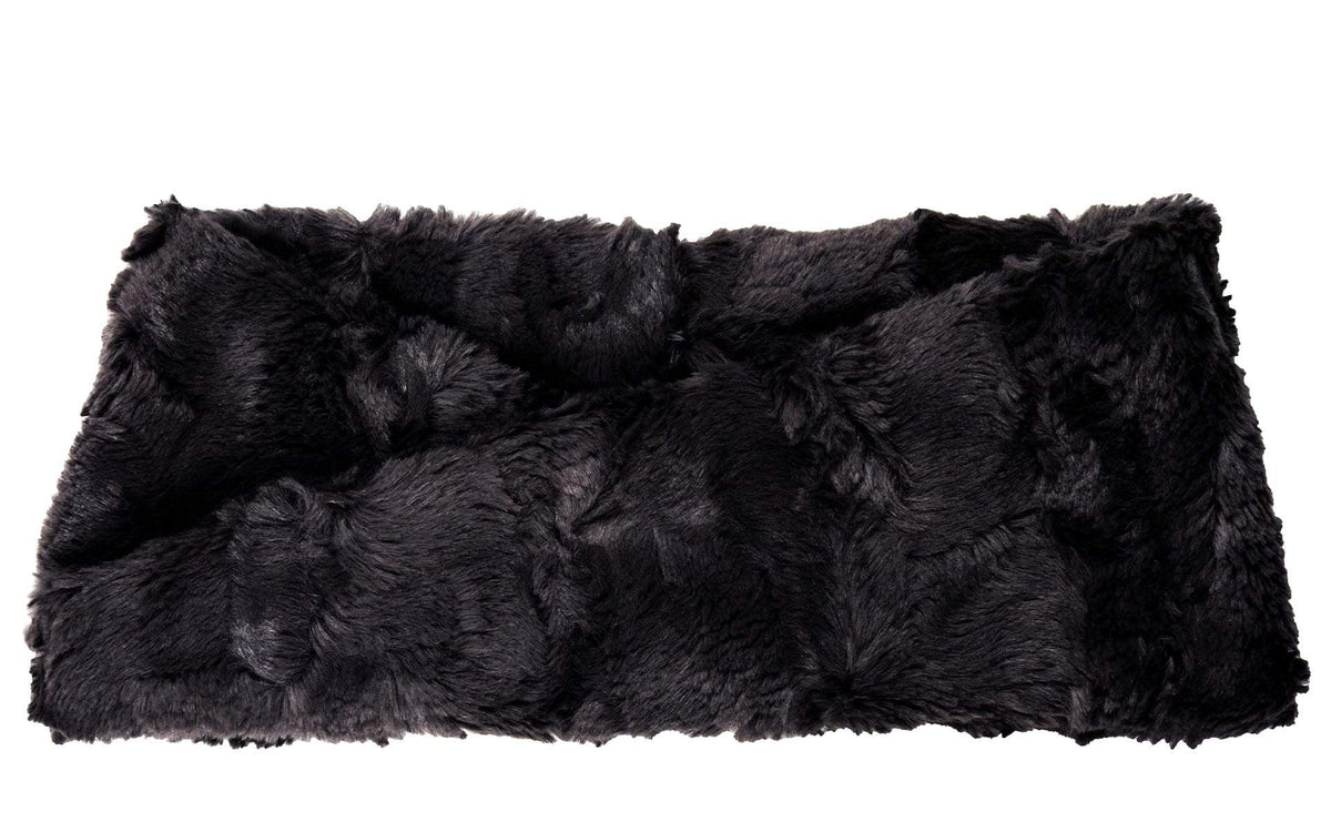 Women&#39;s Headband in Cuddly Faux Fur in Black - Handmade in Seattle WA USA