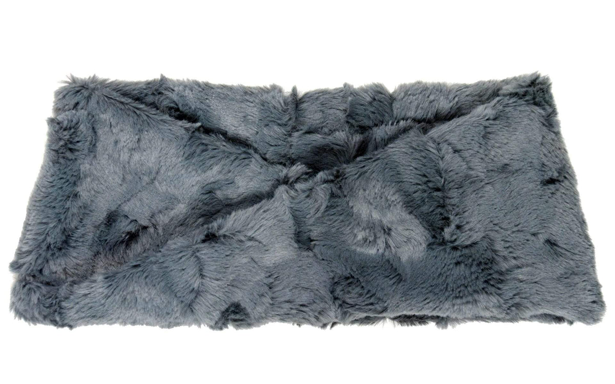 Women's Headband in Cuddly Faux Fur in Slate - Handmade in Seattle WA USA