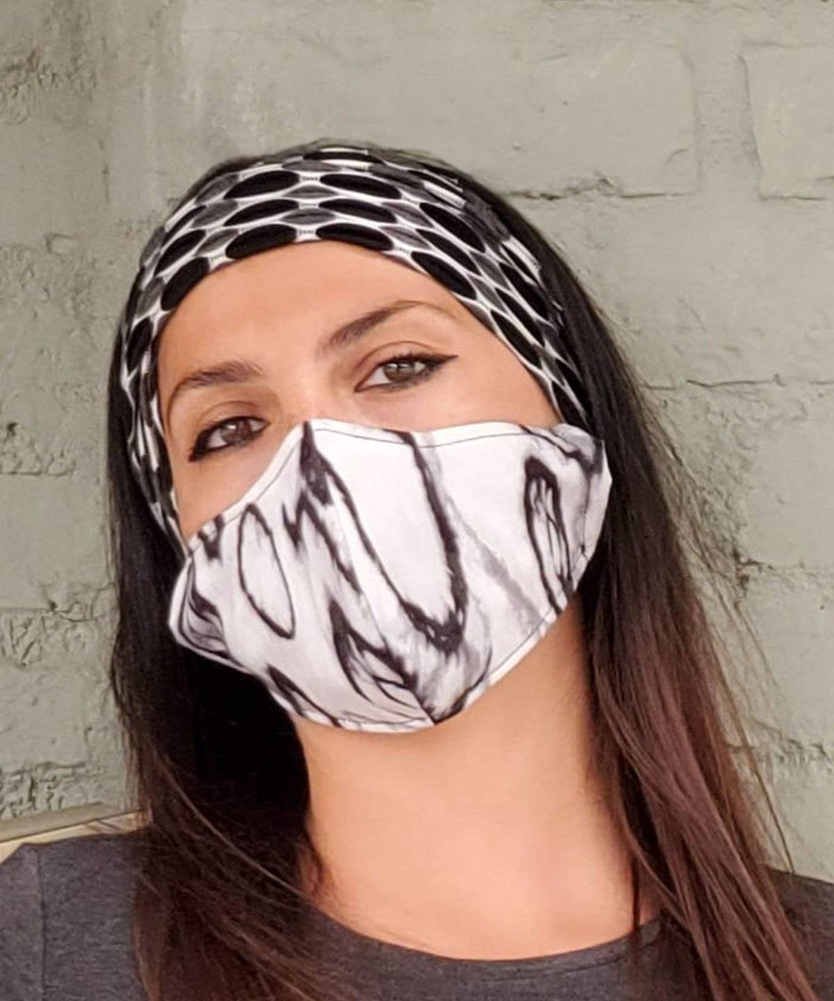 Ear Saver with Mask | Solar Eclipse | Handmade by Pandemonium Seattle WA USA