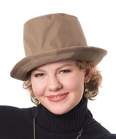 Hollie Bucket Hat Model | Cordura in Tan | Handmade in Seattle WA | Pandemonium Millinery