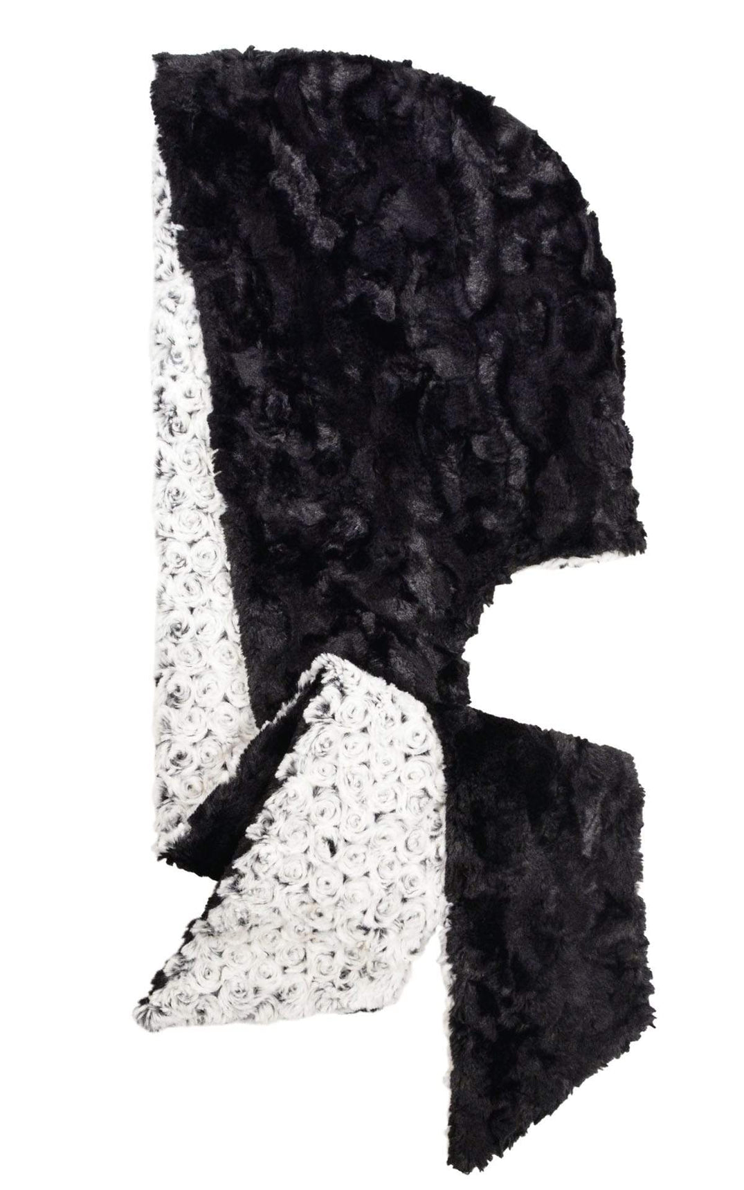 Pandemonium Millinery Hoody Scarf - Rosebud Faux Fur with Cuddly Fur Scarves
