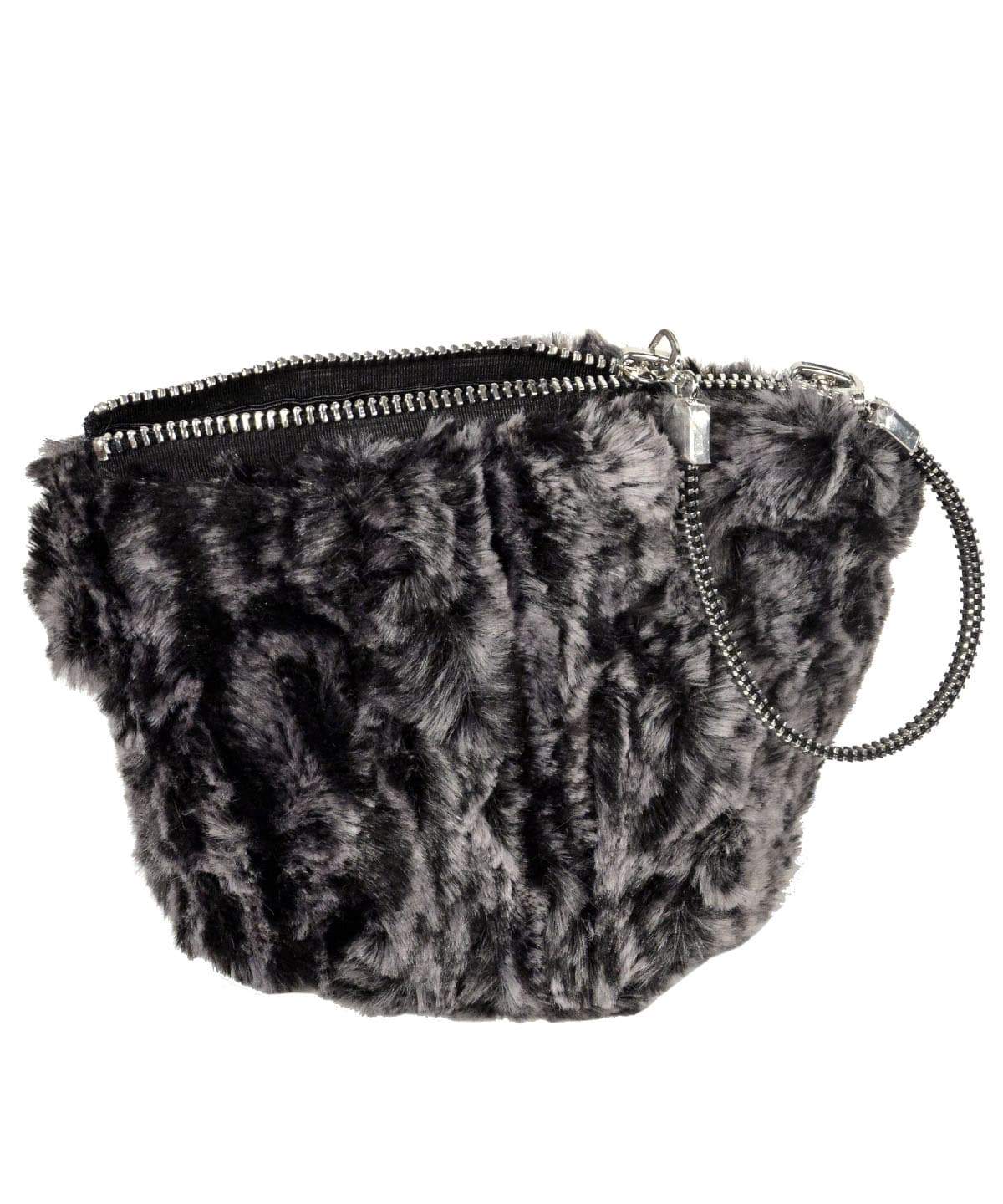 Ibiza Reticule Bag | Siberian Lynx Faux Fur | Handmade by Pandemonium Seattle USA