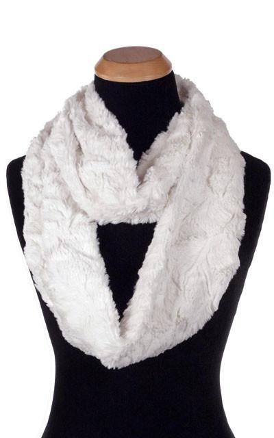 Infinity Scarf in Cuddly Faux Fur in Ivory by Pandemonium Seattle