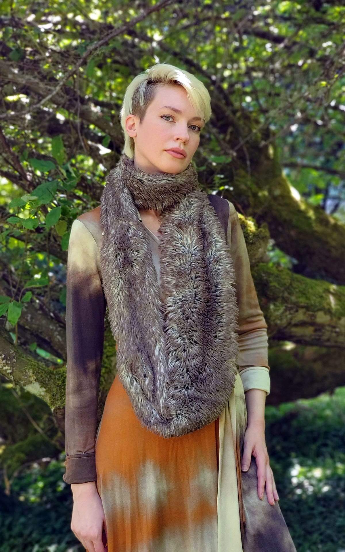 Pandemonium Millinery Infinity Scarf - Fox Faux Fur Scarves