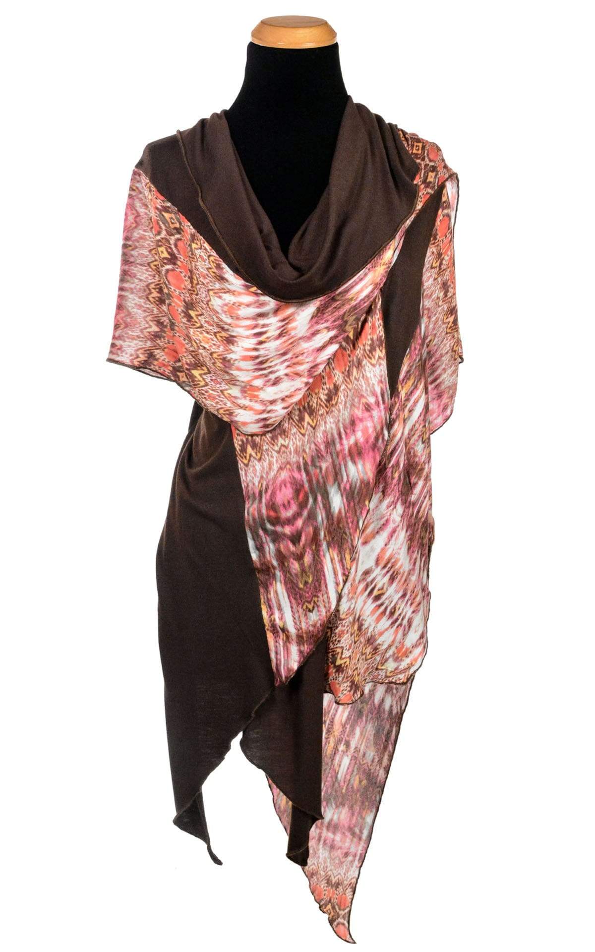 Kaftan Cover Up Draped - Pink Dream with Terra Jersey Knit Apparel | Handmade by Pandemonium Millinery
