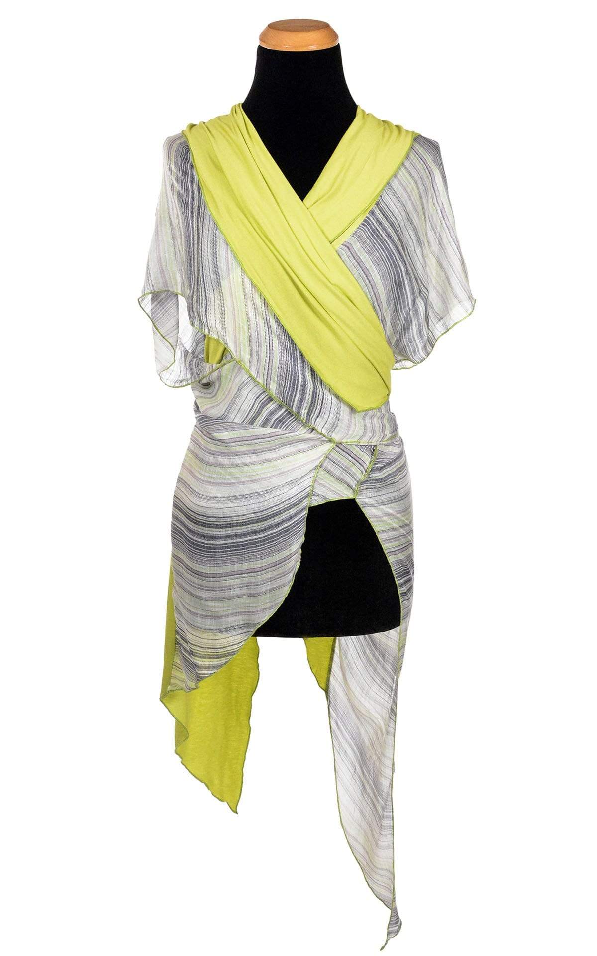 Women's Kaftan in Spring Linen with Martian Countryside | Handmade in Seattle WA | Pandemonium Millinery