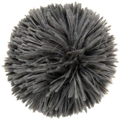 Large Pom Pom Brooch in Gray Fox Faux Fur | Handmade in Seattle WA | Pandemonium Millinery