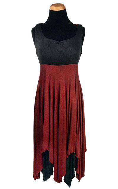 Lilium Dress, Reversible - Abyss with Assorted Jersey Knit (Only One Small W/ Blood Moon Left)