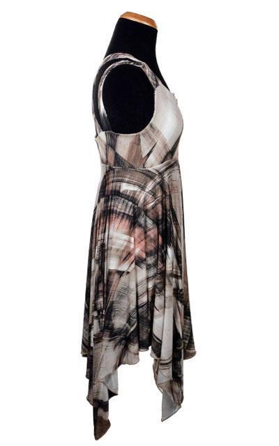 Lilium Dress in Pink Pretty Plaid Jersey Knit handmade in Seattle WA from Pandemonium Millinery USA