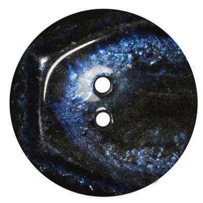 Indented Lucite Button | Navy Blue | Pandemonium Millinery | Seattle WA