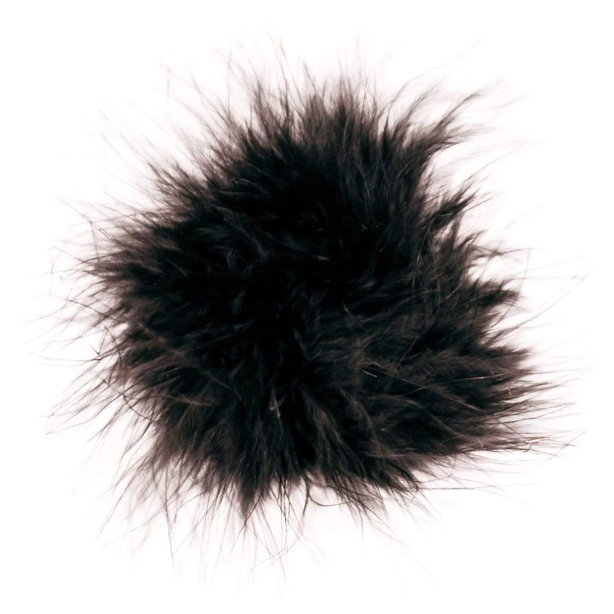 Marabou Feather Brooch in Black Handmade by Pandemonium Seattle