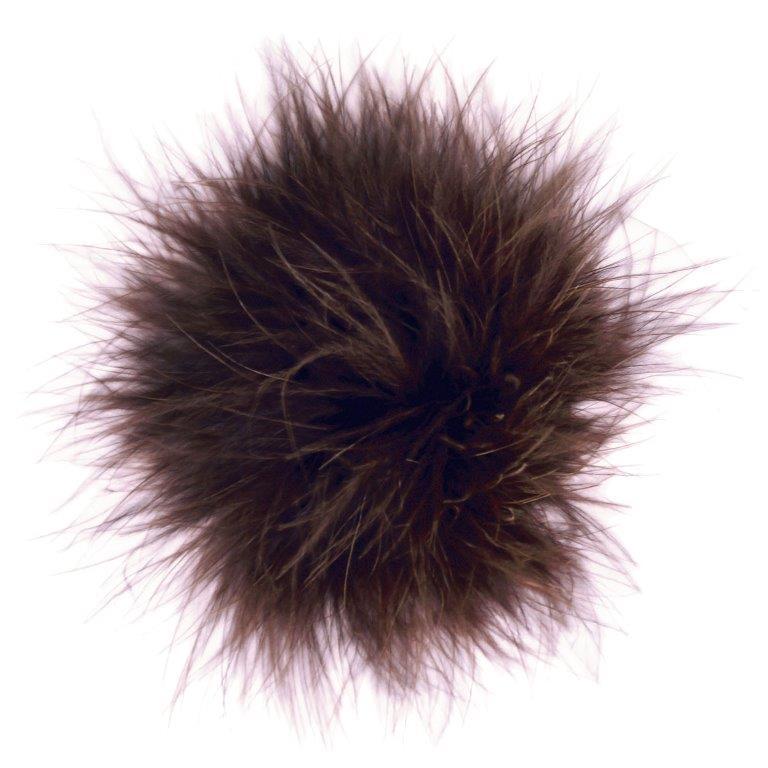 Marabou Feather Brooch in Black Handmade by Pandemonium Seattle
