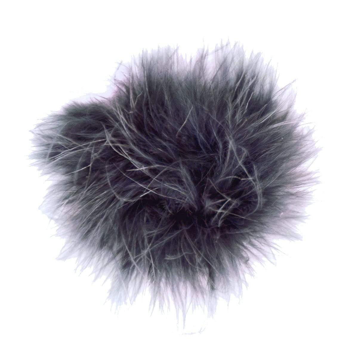Marabou Feather Brooch in Gray Handmade by Pandemonium Seattle