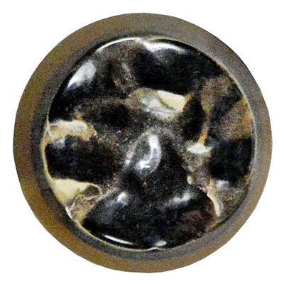 Marbled Lucite Button in Gray | Pandemonium Millinery