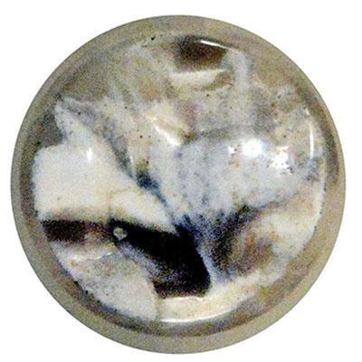 Marbled Lucite Button in Opal Ivory | Pandemonium Millinery