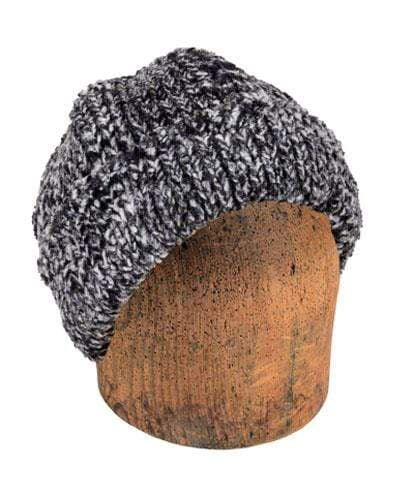 Men's Beanie Hat in Cozy Cable Faux Fur in Ash | Handmade in Seattle WA | Pandemonium Millinery