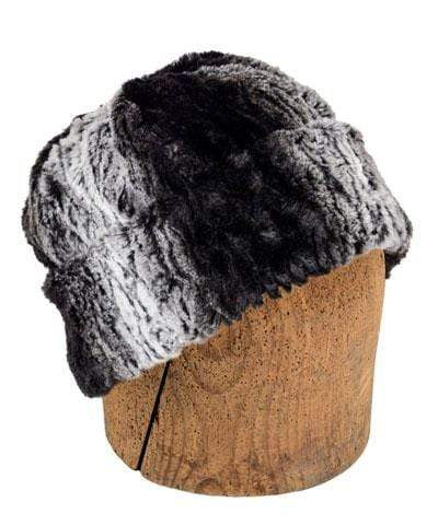 Men&#39;s Beanie Hat, Reversible - Luxury Faux Fur in Smouldering Sequoia