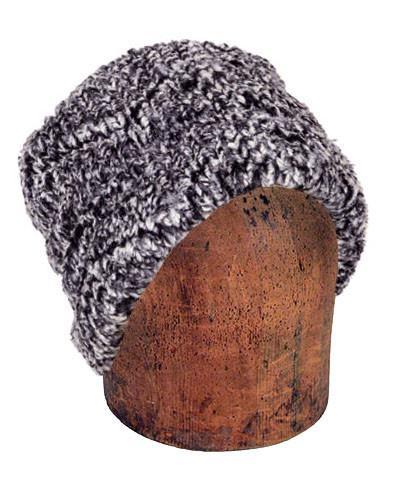 Men's Cuffed Pillbox | Cozy Cable Faux Fur, solid | Handmade in Seattle, WA by Pandemonium Millinery USA