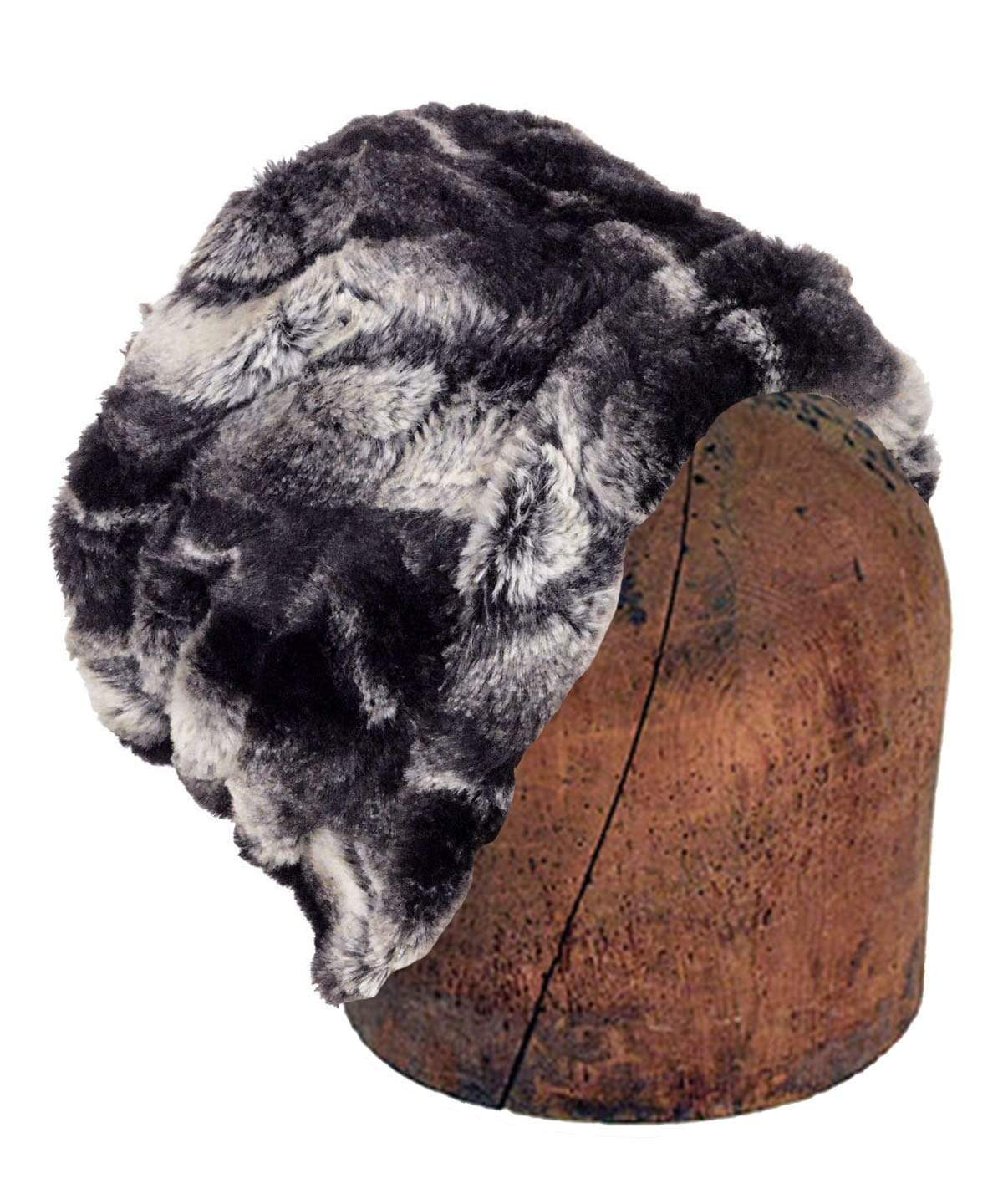 Men&#39;s Cuffed Pillbox, Reversible (Solid or Two-Tone) - Luxury Faux Fur in Honey Badger  - Sold Out!