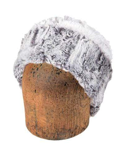 Men&#39;s Cuffed Pillbox, Reversible (Solid or Two-Tone) - Luxury Faux Fur in Khaki