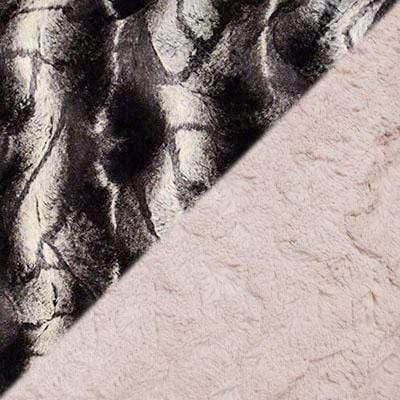 Men&#39;s Fingerless / Texting Gloves Swatch Image - Luxury Faux Fur in Honey Badger lined Sand - Handmade by Pandemonium Millinery Seattle WA USA