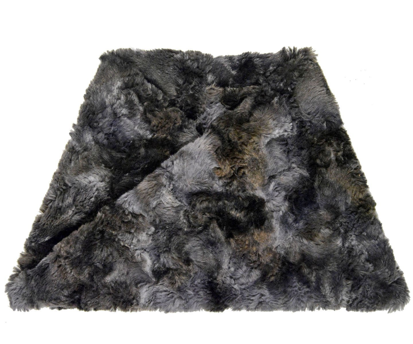 Men's Neck warmer | Highland in Skye, Denim and Gray, Faux Fur | Handmade in Seattle WA 